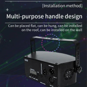 Laserljus, UK-kontakt, Projektor, RGB, Fjärrkontroll, Automatisk, Svart