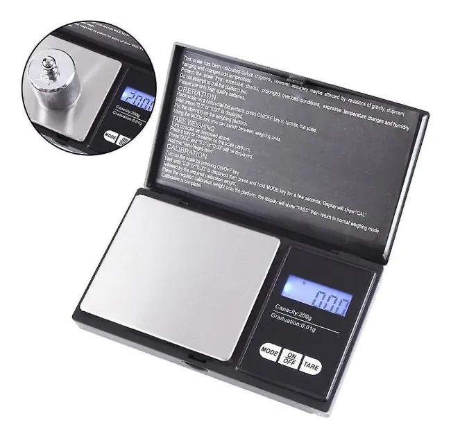 Precision fickvåg 200G X 0.01G, digital gramvåg liten örtsvåg minimatvåg smyckesvåg