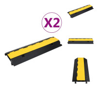 Väg- & trafikskyltar - Living Kabelbryggor med 2 kanaler 2 st 100 cm gummi