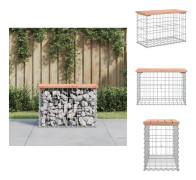 Trädgårdsbänkar - Living Trädgårdsbänk gabion-design 63x31,5x42 cm massivt douglasträ
