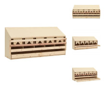 Äggkläckningsmaskiner - Living Värprede 5 fack 117x33x54 cm massiv furu