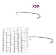 Krokar till gabion 50 st galvaniserat stål 20 cm - Gabionkrok - Gabionkrokar - Home & Living