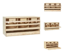 Äggkläckningsmaskiner - Living Värprede 3 fack 72x33x38 cm massiv furu