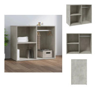 Förvaringsskåp & garderober - Living Klädskåp betonggrå 80x40x65 cm konstruerat trä