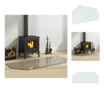 Glas - Living Glasskiva för öppen spis sexkantig 120x50 cm