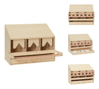 Äggkläckningsmaskiner - Living Värprede 3 fack 72x33x54 cm massiv furu