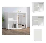 Förvaringsskåp & garderober - Living Klädskåp vit 80x40x65 cm konstruerat trä