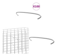 Krokar till gabion 100 st galvaniserat stål 15 cm - Gabionkrok - Gabionkrokar - Home & Living