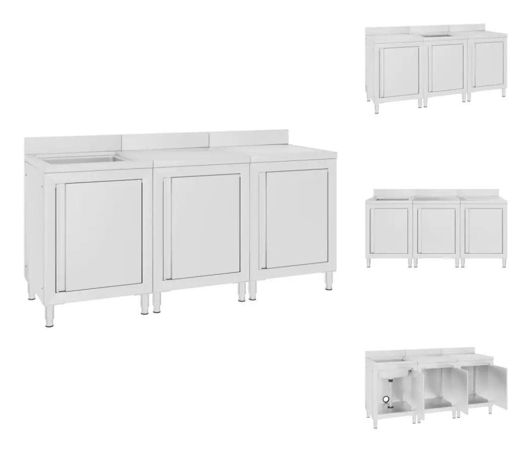 Livsmedelsservice - Living Diskho för storkök 180x60x96 cm rostfritt stål