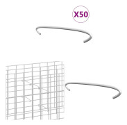 Krokar till gabion 50 st galvaniserat stål 15 cm - Gabionkrok - Gabionkrokar - Home & Living