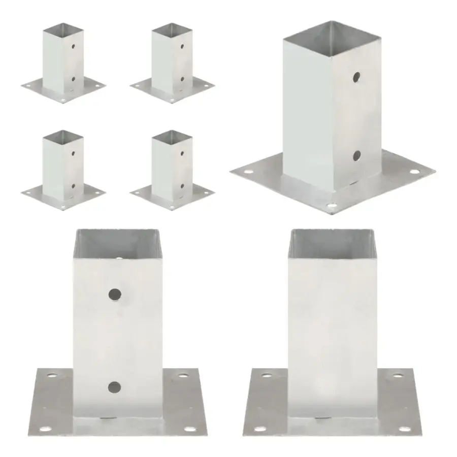 Stolpfot 4 st galvaniserad metall 71 mm - Stolpankare - Stolpfot - Home & Living