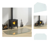 Glas - Living Glasskiva för öppen spis sexkantig 120x60 cm