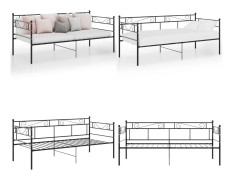 Sängram bäddsoffa svart metall 90x200 cm - Sängram - Sängramar - Home & Living