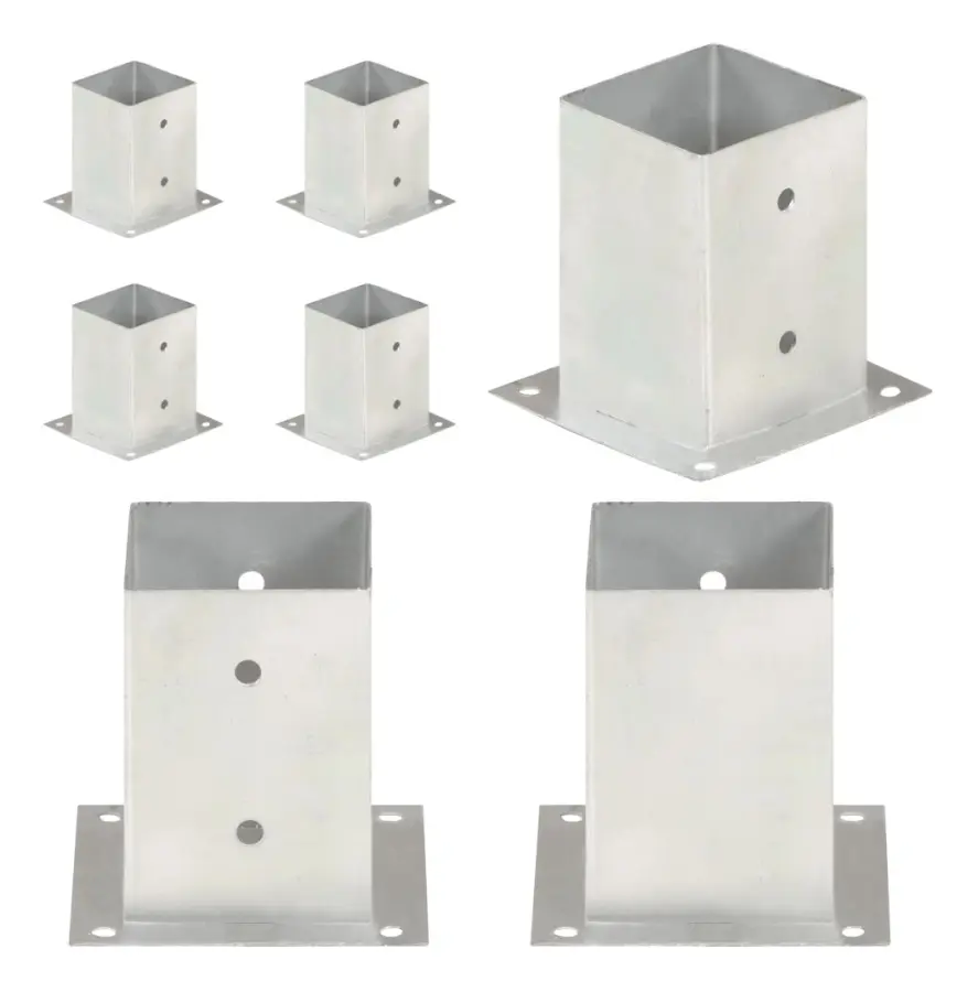 Stolpfot 4 st galvaniserad metall 101 mm - Stolpankare - Stolpfot - Home & Living