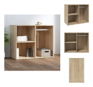 Förvaringsskåp & garderober - Living Klädskåp sonoma ek 80x40x65 cm konstruerat trä