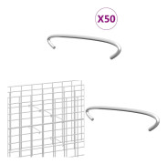 Krokar till gabion 50 st galvaniserat stål 10 cm - Gabionkrok - Gabionkrokar - Home & Living