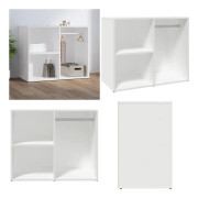 Klädskåp vit 80x40x65 cm konstruerat trä - Sminkskåp - Skåp - Home & Living