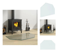 Glas - Living Glasskiva för öppen spis sexkantig 80x50 cm