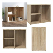 Klädskåp sonoma ek 80x40x65 cm konstruerat trä - Sminkskåp - Skåp - Home & Living