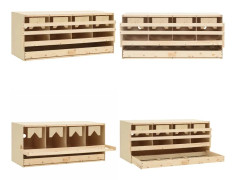 Värprede 4 fack 106x40x45 cm massiv furu - Värprede - Värp Rede - Home & Living