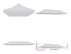 Tak till partytält 3x6 m vit - Tak Tält - Tak Partytält - Home & Living