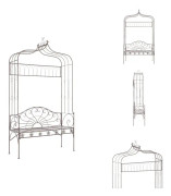 Trädgårdsbänkar - Living Trädgårdsbänk 122 cm järn antikbrun
