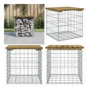 Trädgårdsbänk gabion-design 43x44x42 cm tryckimpregnerad furu - Trädgårdssoffa -trädgård Soffa - Trädgårdssoffor - Home & Living