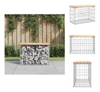 Trädgårdsbänkar - Living Trädgårdsbänk gabion-design 63x31,5x42 cm massiv furu