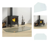Glas - Living Glasskiva för öppen spis sexkantig 100x50 cm