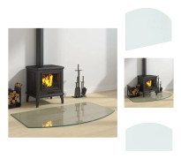 Glas - Living Glasskiva för öppen spis 100x60 cm