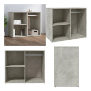 Klädskåp betonggrå 80x40x65 cm konstruerat trä - Sminkskåp - Skåp - Home & Living