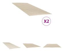 The Living Store Ribbotten med 48 ribbor 2 st 100x200 cm - Sängar & sängramar