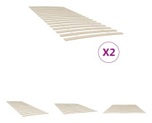 The Living Store Ribbotten med 34 ribbor 2 st 90x200 cm - Sängar & sängramar
