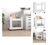 Rullbord - Living Skrivbordsvagn vit 60x45x60 cm konstruerat trä