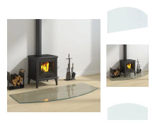 Glas - Living Glasskiva för öppen spis 120x50 cm