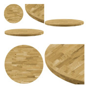Bordsskiva massivt ekträ rund 44 mm 700 mm - Bordsskiva - Bordsskivor - Home & Living