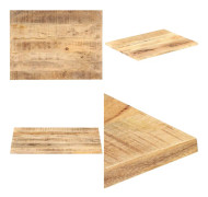 Bordsskiva i massivt mangoträ 25-27 mm 80x70 cm - Bordsskiva - Träbordsskiva - Home & Living