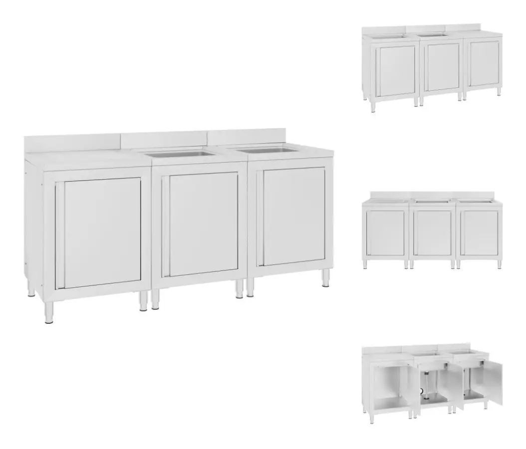 Livsmedelsservice - Living Diskho för storkök 180x60x96 cm rostfritt stål