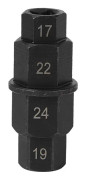 Motorcykelhjulsspindel, Hex Allen Drivrnyckel Reparationsverktyg Framhjul Navaxel Spindelhylsadapterverktyg för 17mm 19mm 22mm 24mm Framaxel