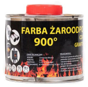 Värmebeständig färg för öppen spis/kamin, svart, 0,25L