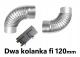 Set med två armbågar för 120 mm ugnsrör