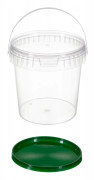10 x 1L hink med lock / certifikat / transparent grön lock