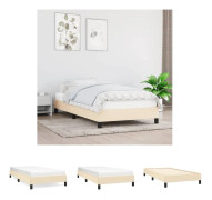vidaXL Sängram gräddvit 90x200 cm tyg - Sängar & sängramar