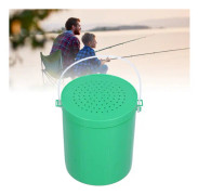 Bärbar lockbehållare för fiske med maskar i plast, ventilerad behållare med handtag