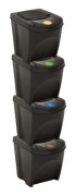 vidaXL Staplingsbara soptunnor 4 st antracit 100 L