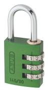 Hänglås med kod / kombinationslås ABUS 145/30, Ø5 mm, grön