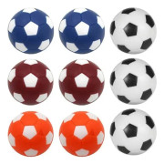 Sats med 9 ersättningsbollar för flerfärgade bordfotbollar 36 mm