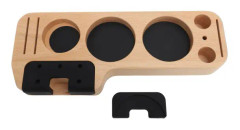 T-formad kaffepressbas, kaffemaskinhandtag, multifunktionella kaffeaccessoarer, bokträ