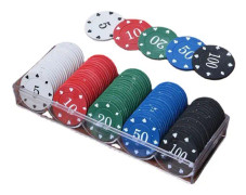 100 st pokermarker set 5 valörer tydligt tryck utsökt spelmarker mynt med förvaringslåda för bordsspel