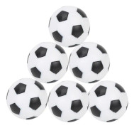 Bordsfotbollsfotbollsersättning Mini-plast svart och vit fotboll (6 st)